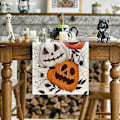 Miniatyrbillede 2 af 5: Græskar Edderkoppespind Halloween Bordløber, Sæsonbestemt Efterårs Køkken Spisebord Dekoration til Hjemmefestindretning 33x183 cm (C)