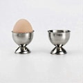 Miniatyrbilde 2 av 5: 4 stk. fjærtrådbrett i rustfritt stål, eggeholder for kokte egg, oppbevaringsholder, metall eggkopp, spiral Spr (C)