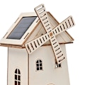 Miniatyrbild 3 av 3: DIY Trä Vetenskapsexperiment Modellbyggsats Solenergi Vädermölla Hus för Barn (C)