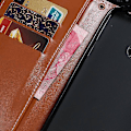 Pikkukuva 3 / 4: Asus Zenfone 7 Pro ZS671KS -puhelimelle idewei Krokotiilinnahka vaakasuuntainen läppä nahkakotelo pidikkeellä, korttipaikoilla ja lompakolla I6(FCC)