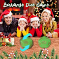 Miniatyrbild 2 av 5: Jultomte-bytes-tärningar för julklappsutbyte, 2025 Nya utbytes-tärningar, Julklappsspel för utbyte, 12 Olika Sidor - 3*3*3 tum