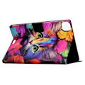 Miniatyrbillede 4 af 5: Etui til iPad Pro 11 (2018) / (2020) / iPad Air 11 (2024) / Air (2020) / (2022) PU Læder Mønster F Multicolor Rose Cat