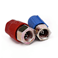 Miniatyrbilde 5 av 5: 1/4\" AC R12 til R134a Retrofit Ventil Hurtigskift Konverteringsadapter Høy/Lav Kobling A/C System (C)