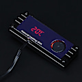 Miniatyrbild 2 av 5: M2 SSD Kylare Temperatur OLED Digital Display M.2 2280 NVME SSD Solid State Hårddisk Radiator Värme Svart