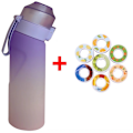 Miniatyrbilde 4 av 5: Air Water Up Vannflaske - 650ml - Inneholder 7 Smaker - Camping Sport Gradert Blå