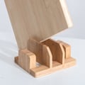 Miniatyrbild 3 av 4: Bambuskastrullockshållare, skärbrädeorganisatör, bakplåts-/formorganisatör för skåp (C)