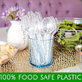 Miniatyrbilde 2 av 5: 100 stk Klare Plastgafler Sterke, Tunge, Gjenbrukbare [C]