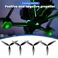 Miniatyrbilde 4 av 5: 2 Par for HQ Prop 7X4X3 Propeller 7040 POPO Prop 7 Tommer 3-Blads Propeller for RC DIY FPV Racing Drone Black