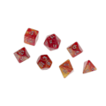 Miniatyrbillede 3 af 5: 3x7 stk. Polyhedral Terninger D4 D6 D8 D10 D12 D20 til DnD RPG Spil Rød Gul (C)