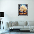 Miniatyrbild 2 av 5: DIY 5D Diamantmålningskit för Vuxna Skymning Guld Träd Diamantkonst Full Borr Kristall Strass Broderi Hantverkskit, 15,7x19,7 tum (C)