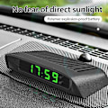 Miniatyrbillede 3 af 5: Bils ure med natdisplay termometer Auto Intern Stick-on Digital ur Solcelled 24-timers bilur