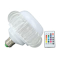 Miniatyrbillede 5 af 5: Smart LED Pære Trådløs Bluetooth Pære Højttaler E26 E27 RGB Farveskiftende Pære Med 24 Tasters Fjernbetjening[C]