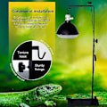 Miniatyrbillede 5 af 5: Reptil Lampeholder Med Justerbar Base, Metal Gulvlampeholder Til Habitat[C]