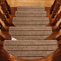 Miniatyrbild 4 av 5: 3 st / 5 st Trappstegsmatta Anti-damm Halksäker Flanell Inomhus Familj Bullnose Matta för Hem[C] Black 3 Pcs