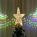 Miniatyrbilde 3 av 4: Juletretopp med 10 LED-lys med strømplugg - 18 x 22 cm (C)