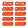 Miniatyrbillede 1 af 5: 2x10 Stykker Gummi Udskiftning Urrem Læder Rem Løkker 24mm Orange (C)