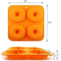 Miniatyrbillede 1 af 3: 3 stk. 4 tommer Donut Bageform Fuld Størrelse Non-Stick Silikonforme Donutbakker Donutforme, Tilfældige Farver