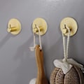 Miniatyrbild 2 av 5: Badrums krokar självhäftande guld - 4 stycken handdukskrokar väggkrokar klädkrokar att fästa starkt 4.