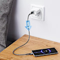 Miniatyrbilde 4 av 4: REMAX USB til Micro USB 2.4A Datakabel White