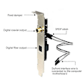 Miniatyrbilde 3 av 5: 24bit 192khz Kort Spdif Optisk og RCA Utgangsplate Kabelbrakett Digital Lydutgang For