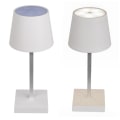 Miniatyrbild 2 av 4: Dimbar bordslampa med touchfunktion, batteri, 6-18 timmar, LED, USB, trådlös lampa, NY, Ny för 2024 zw[C] White