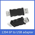 Pikkukuva 2 / 5: USB - 1394 6P-liitin USB - Firewire Monitoiminen Kannettava Käyttökelpoinen 6-napainen USB-uros - 1394-muunnin