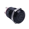 Miniatyrbild 3 av 4: 12V 2A 9,5mm LED Metallkåpa Ström Momentan Tryckknapp Bil DIY Modifierad (C)