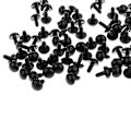 Miniatyrbillede 2 af 4: 100 stk. sorte sikkerhedsøjne i plastik med bagstykker til dukker DIY fremstilling 14MM (C)
