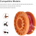 Miniatyrbild 2 av 5: Set med 6 trimmerlinor för Worx WA0004.1/WA0010, kompatibla med Worx WG154 WG163 (6 linor + 1 lock) (C)