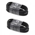 Miniatyrbilde 2 av 2: 2 stk Samsung Original 1,2 m Ekstra lang USB-C Kabel / Lader Svart Black Svart