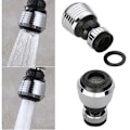 Miniatyrbild 3 av 5: 2-pack Kökskranmunstycke, 360° Svängbart Kökskranhuvud, Vattenbesparare för Kran, Kranluftare, Kranspraybrytare, Kökskranadapter