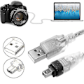 Miniatyrbild 3 av 5: 2024 För Mini DV MiniDV USB Datakabel FireWire IEEE 1394 HDV Videokamera för Redigering PC