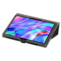 Miniatyrbillede 4 af 5: Til TCL NxtPaper 11 Tablet Etui Hud-touch Stativ PU Læder Stødtæt Cover - Sort