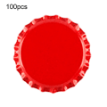 Miniatyrbilde 1 av 5: 100 stk Flaskekorker Robust Konstruksjon Anti-deformert Tinnplate Mini Øl Drikke Korker For Hjem[C] Red