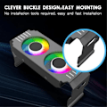 Miniatyrbillede 3 af 5: Computer RAM Hukommelsesmodul Køler PC DDR4 DDR5 Overlock Dobbelt ARGB Synkroniseret PWM Blæsere Aluminium RGB Køle Radiator(A)