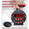 Miniatyrbild 5 av 5: Extra högt vibrerande väckarklocka med sängvibrator för tunga sovare sovrum[C]