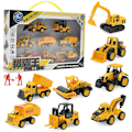 Miniatyrbillede 1 af 5: 8 stk. Mini Konstruktion Køretøjer Ingeniørbil Gravemaskine Tipvogne Multi Style Legetøj Boxing Day
