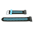Miniatyrbilde 4 av 5: Sportrem 2 Farger Pustende Silikonbånd Justerbart Utbyttbart Armbånd for Garmin Fenix 7X 6X 5X Svart Blå[C]