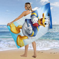 Miniatyrbillede 4 af 5: i22 Donald Duck Oversized Dobbeltsidet Plys Strandhåndklæde, Stor Størrelse Pool Håndklæde, Sandtæt, Hurtigtørrende, Kompakt, Blød, Absorberende cvv22