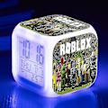 Miniatyrbild 1 av 2: Bimirth Roblox Färgglad Multifunktionell LED-väckarklocka