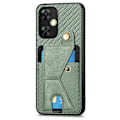 Miniatyrbild 1 av 5: Kolfiberplånboksfodral för OnePlus Nord CE 3 Lite Green
