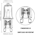 Miniatyrbillede 4 af 5: 10 stk G9 28W/40W Dæmpbare 370 Lumen C-klassificerede Halogenpærer