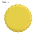 Miniatyrbild 1 av 5: 100 st Flaskkorkar Robust Konstruktion Anti-deformering Tennplåt Mini Öl Drycker Korkar För Hem[C] Apricot Yellow