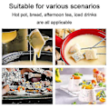 Miniatyrbild 2 av 5: Fondue Ostpinnar Fondue Set För Tillverkare Schweizisk Ost, Fonduegafflar i Rostfritt Stål Marshmallow Ro (C)