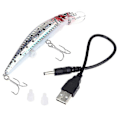 Miniatyrbilde 3 av 4: Elektrisk Fiskeagn Vibrasjons Svømmeagn Med LED Lys USB Oppladbar Agn Xxf