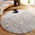 Miniatyrbilde 1 av 5: Rund Badematte Antislipp, Myk Badteppe, Mikrofiber Plysj Teppe, Superabsorberende Matter, Maskinvaskbar Badematte, 60cm