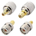 Miniatyrbillede 1 af 5: 4 STK / SÆT UHF SL16 PL259 SO239 til SMA Han-stik Hun-stik RF Stik Test Konverter - Fremragende