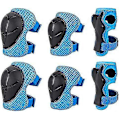 Miniatyrbild 1 av 5: Knäskydd för barn, set med 6, skyddsutrustning set armbågsskydd handledsskydd knäskydd (C)