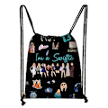 Miniatyrbilde 1 av 2: Taylor Swift Swiftie Print PE Trekksnorpose Kids Sports Svømming Skole Ryggsekk Reise Ryggsekk