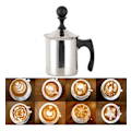 Miniatyrbillede 2 af 2: Yaju Mælkeskummer DIY Cappuccino Mælkeskummer Mælkeskummer Kop Manuel Mælkeskummer (1 stk)